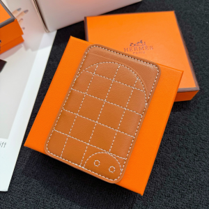 Hermes Turtle MagSafe Card Holder Brown