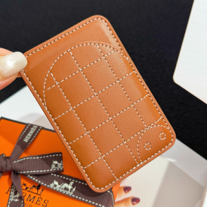 Hermes Turtle MagSafe Card Holder Brown