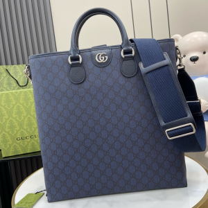 Gucci Navy Blue Ophidia GG Canvas Tote Shoulder Bag Gucci Navy Blue Ophidia GG Canvas Tote Shoulder Bag