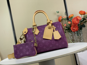 Louis Vuitton Speedy P9 Bandouliere 25 Purple Monogram Soft Calfskin Crossbody Bag Louis Vuitton Speedy P9 Bandouliere 25 Purple Monogram Soft Calfskin Crossbody Bag