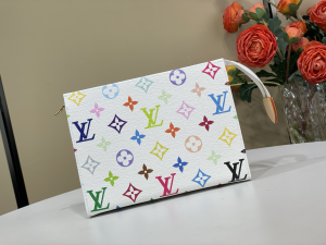 Louis Vuitton LVxTM Toiletry Pouch 19 Clutch Bag White Multicolor Monogram Canvas Louis Vuitton LVxTM Toiletry Pouch 19 Clutch Bag White Multicolor Monogram Canvas