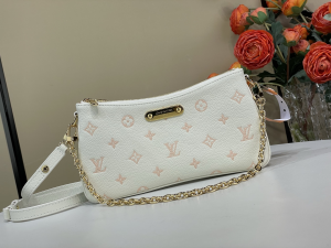 Louis Vuitton Liv Pochette Monogram Leather Chain Clutch Shoulder Bag Off White Pink Louis Vuitton Liv Pochette Monogram Leather Chain Clutch Shoulder Bag Off White Pink