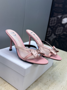 Dior Pink Leather Bowknot High Heeled 70MM Dior Pink Leather Bowknot High Heeled 70MM
