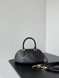 Balenciaga Bolero Mini Bowling Top Handle Shoulder Crossbody Bag Black Smooth Calfskin Balenciaga Bolero Mini Bowling Top Handle Shoulder Crossbody Bag Black Smooth Calfskin
