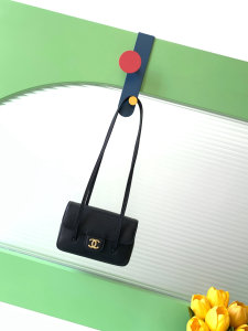 Chanel Preppy Coco Mini Flap Bag with Top Handle Black Grained Shiny Calfskin Chanel Preppy Coco Mini Flap Bag with Top Handle Black Grained Shiny Calfskin