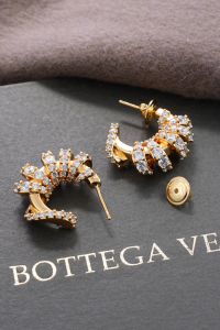 Bottega Veneta Twist Hoop Earrings Crystals Bottega Veneta Twist Hoop Earrings Crystals
