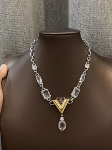 Louis Vuitton Vintage V Rhinestone Necklaces Louis Vuitton Vintage V Rhinestone Necklaces