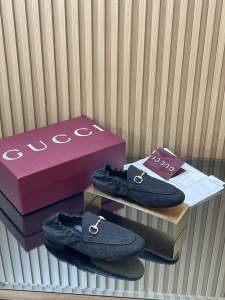 Gucci Jordaan Horsebit Embellished Logo Black GG Canvas Loafers Shoes Gucci Jordaan Horsebit Embellished Logo Black GG Canvas Loafers Shoes