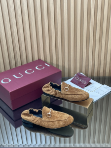 Gucci Jordaan Horsebit Embellished Logo Brown Debossed GG Suede Leather Loafers Shoes Gucci Jordaan Horsebit Embellished Logo Brown Debossed GG Suede Leather Loafers Shoes
