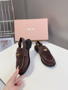 Miu Miu Slingback Penny Loafers Shoes Burgundy Suede Leather Miu Miu Slingback Penny Loafers Shoes Burgundy Suede Leather
