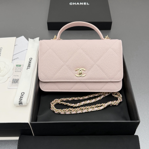 Chanel CC Classic Wallet on Chain WOC Top Handle Shoulder Crossbody Bag Light Pink Chanel CC Classic Wallet on Chain WOC Top Handle Shoulder Crossbody Bag Light Pink