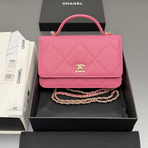 Chanel CC Classic Wallet on Chain WOC Top Handle Shoulder Crossbody Bag Pink Chanel CC Classic Wallet on Chain WOC Top Handle Shoulder Crossbody Bag Pink