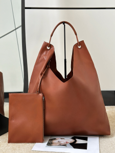 The Row Bindle 3 Tote Shoulder Bag Brown Nappa Lambskin Leather The Row Bindle 3 Tote Shoulder Bag Brown Nappa Lambskin Leather
