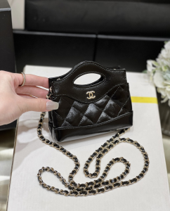 Chanel Vip Calfskin Leather Quilted Lambskin Micro 31 Shopping Sholder Bag Black Chanel Vip Calfskin Leather Quilted Lambskin Micro 31 Shopping Sholder Bag Black