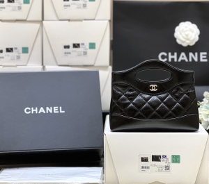 Chanel Vip Calfskin Leather Quilted Lambskin Mini 31 Shopping Sholder Bag Black Chanel Vip Calfskin Leather Quilted Lambskin Mini 31 Shopping Sholder Bag Black