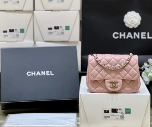 Chanel Vip Vintage Super Mini Flap Shoulder Bag Pink Quilted Lambskin Leather Chanel Vip Vintage Super Mini Flap Shoulder Bag Pink Quilted Lambskin Leather