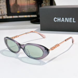 Chanel Monogram Logo Oval Luxury Eyewear Sunglasses CH5565 Blue Purple Chanel Monogram Logo Oval Luxury Eyewear Sunglasses CH5565 Blue Purple