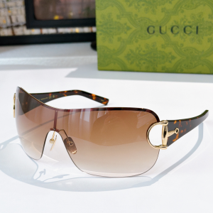 Gucci Frameless Mask Luxury Eyewear Sunglasses GG2174S Blue Beige Brown Gucci Frameless Mask Luxury Eyewear Sunglasses GG2174S Blue Beige Brown