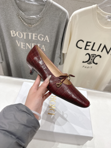 Dior Muse Pumps Shoes Burgundy Crocodile Printed Calfskin Leather 35MM Dior Muse Pumps Shoes Burgundy Crocodile Printed Calfskin Leather 35MM