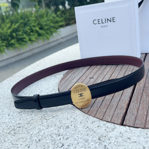 Celine Maison Celine Buckle Belt with Collar Stud Black Leather 25CM Celine Maison Celine Buckle Belt with Collar Stud Black Leather 25CM