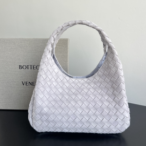 Bottega Veneta Medium Campana Off White Suede Intrecciato Leather Hobo Shoulder Bag Bottega Veneta Medium Campana Off White Suede Intrecciato Leather Hobo Shoulder Bag