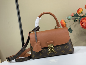 Louis Vuitton Madeleine BB Top Handle Shoulder Bag Monogram Canvas and Brown Calf Leather Louis Vuitton Madeleine BB Top Handle Shoulder Bag Monogram Canvas and Brown Calf Leather