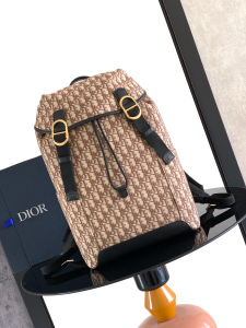 Dior Jett Backpack Bag with Flap Brown Dior Oblique Jacquard Dior Jett Backpack Bag with Flap Brown Dior Oblique Jacquard