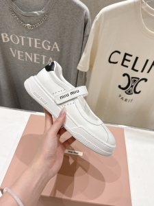 Miu Miu White Black Calf Leather Mary Jane Ballerinas Miu Miu White Black Calf Leather Mary Jane Ballerinas