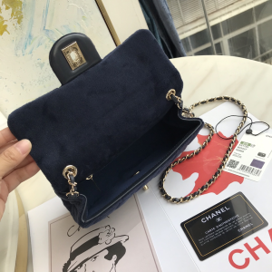 Luxury Womens Handbags Chanel Mini Velvet Flap Bag 20x13x7CM A118PP750 AA138863