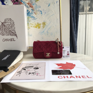 Chanel Mini Velvet Flap Bag