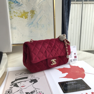 Luxury Womens Handbags Chanel Mini Velvet Flap Bag 20x13x7CM A118PP750 AA138864