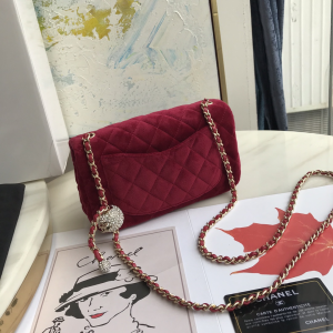 Luxury Womens Handbags Chanel Mini Velvet Flap Bag 20x13x7CM A118PP750 AA138864