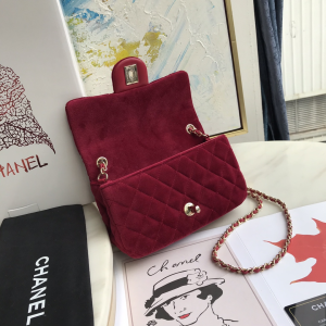 Luxury Womens Handbags Chanel Mini Velvet Flap Bag 20x13x7CM A118PP750 AA138864