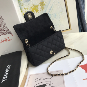 Luxury Womens Handbags Chanel Mini Velvet Flap Bag 20x13x7CM A118PP750 AA138865