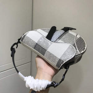 Luxury Womens Handbags Dior Mini Saddle Shoulder Bag 19CM A138PP850 AA138929