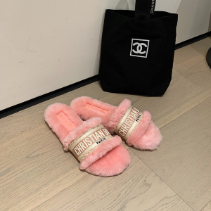 Dior Dway Slide Sandal Fur 