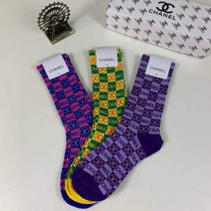 Luxury Womens Socks Chanel CC Logo Cotton Socks A144PP55 AA138939