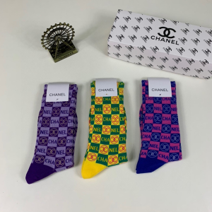Luxury Womens Socks Chanel CC Logo Cotton Socks A144PP55 AA138939
