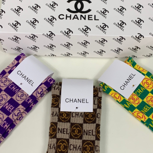 Luxury Womens Socks Chanel CC Logo Cotton Socks A144PP55 AA138940