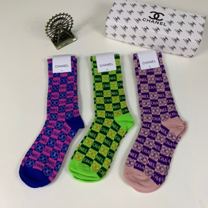 Chanel CC Logo Cotton Socks 