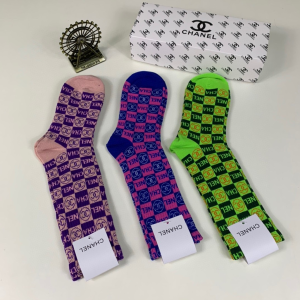 Luxury Womens Socks Chanel CC Logo Cotton Socks A144PP55 AA138942