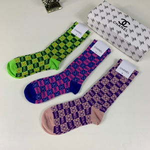 Luxury Womens Socks Chanel CC Logo Cotton Socks A144PP55 AA138942
