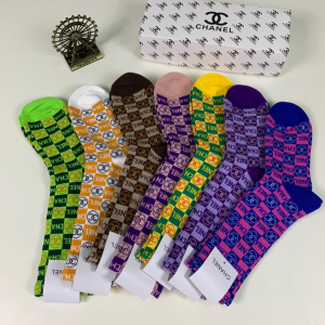 Luxury Womens Socks Chanel CC Logo Cotton Socks A144PP55 AA138942