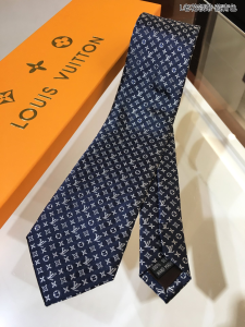 Louis Vuitton Monogram Classic Silk Tie Blue 