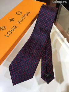 Louis Vuitton Monogram Classic Silk Tie Red 