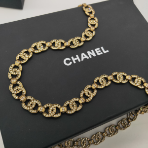 Luxury Womens Belts Chanel Multi Crystals CC Logo Link Chain Belt A152PP300 AA145501