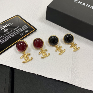 Luxury Womens Jewelry Chanel Black Pearl Gold CC Earrings A152PP120 AA145485