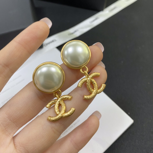 Chanel Gold CC Logo Earrings 