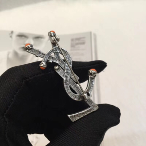 Luxury Womens Jewelry Saint Laurent YSL Logo Brooch A152PP120 AA145500