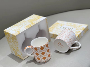 Luxury Home Tabletop Kitchen Dior Set of Two Mugs A201PP280 AA145650